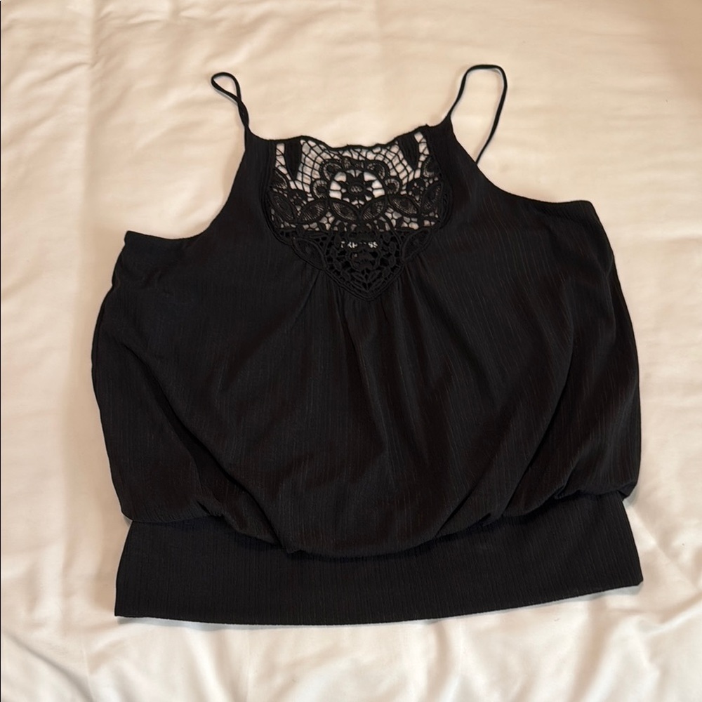 EXPRESS Chic Black Lace Women's Top